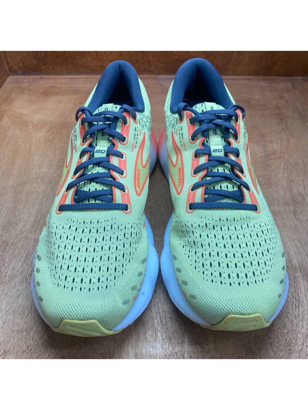 Brooks Glycerin 20 Running Shoes Mens Size 12 D Lime Orange Sneakers 1103821D725 - Picture 2 of 15